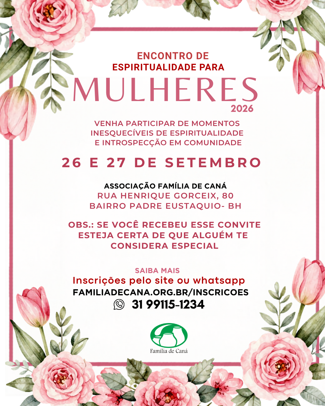 Encontro Mulheres 2026 Post